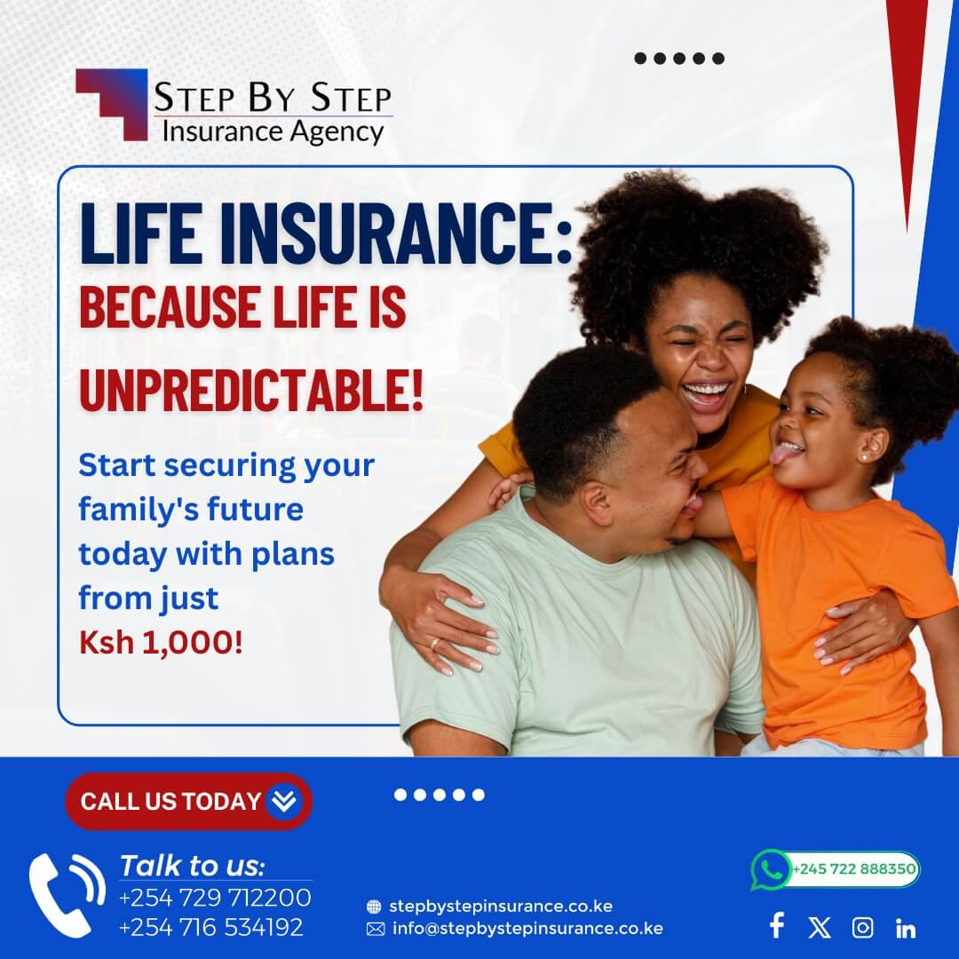 Life Insurance Starting From Kshs. 1,000 per month Life Insurance Starting From Kshs. 1,000 per month