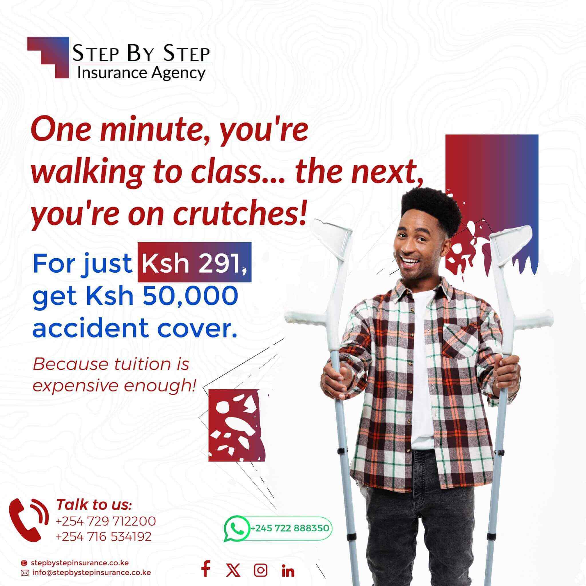 Personal Accident Insurance for Students for Kshs. 291 Personal Accident Insurance for Students for Kshs. 291