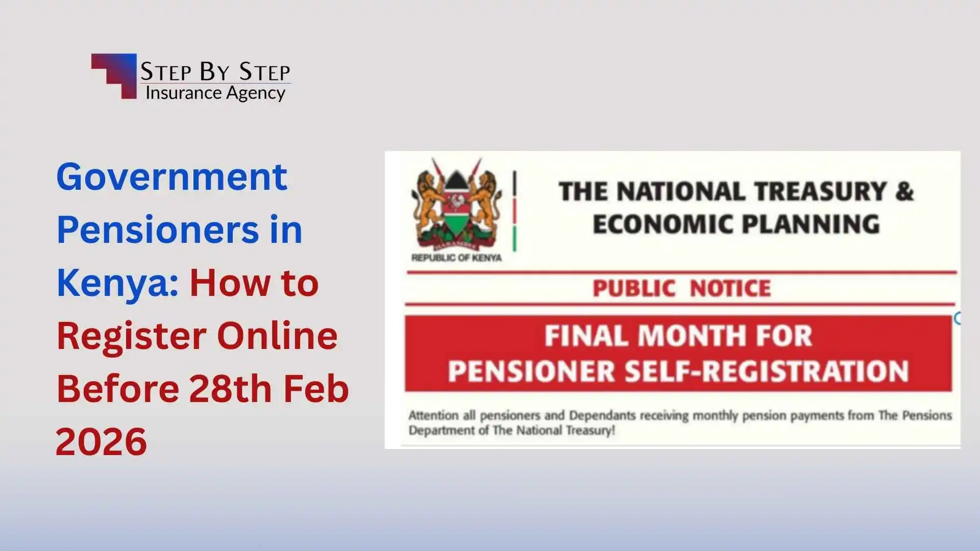 Pension Registration on eCitizen: Step-by-Step Guide for Kenyan Retirees (Before 28th Feb 2026)
